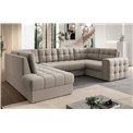 Corner sofa Elewett L, sleeping function, Sola 18, beige, H82x299x198cm