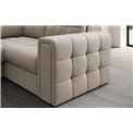 Corner sofa Elewett L, sleeping function, Sola 18, beige, H82x299x198cm