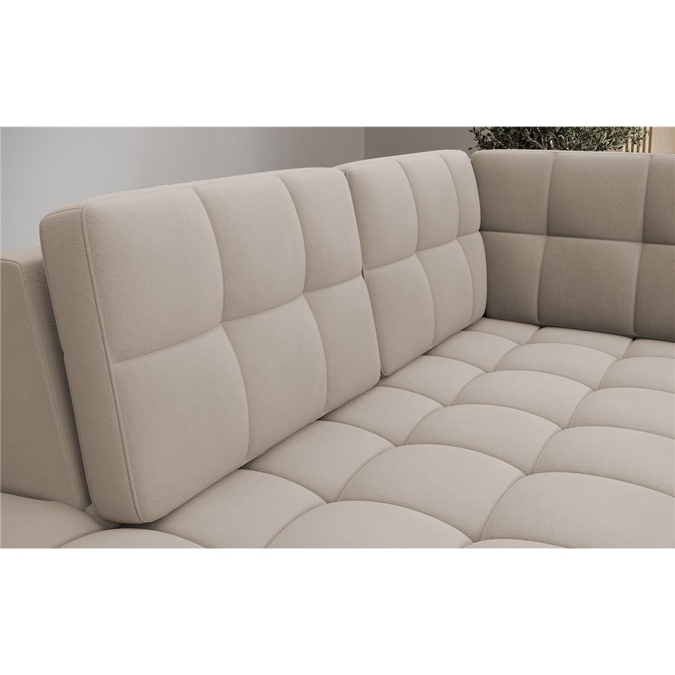 Corner sofa Elewett L, sleeping function, Sola 18, beige, H82x299x198cm