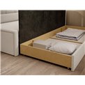 Sofa bed Elfulgeo R, sleeping function, Royal 01, boucle, white, H77x214x82cm