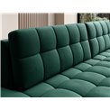 Corner sofa Elezalt R, sleeping function, Lukso 35, velvet, green, H82x240x150cm