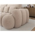 Sofa bed Elcotonn, sleeping function, Royal 18, boucle, beige, H105x256x119cm