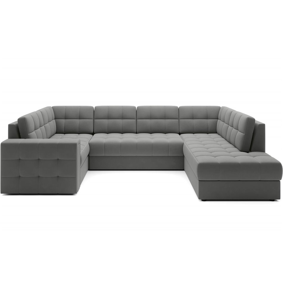 Corner sofa Elewett R, sleeping function, Sola 04, grey, H82x299x198cm