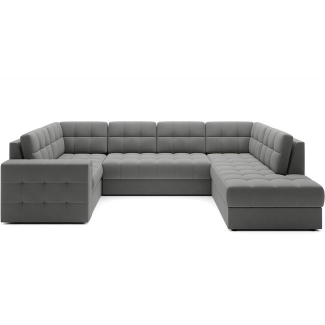 Corner sofa Elewett R, sleeping function, Sola 04, grey, H82x299x198cm