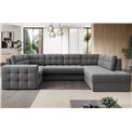 Corner sofa Elewett R, sleeping function, Sola 04, grey, H82x299x198cm