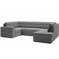 Corner sofa Elewett R, sleeping function, Sola 04, grey, H82x299x198cm