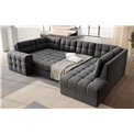 Corner sofa Elewett R, sleeping function, Sola 04, grey, H82x299x198cm
