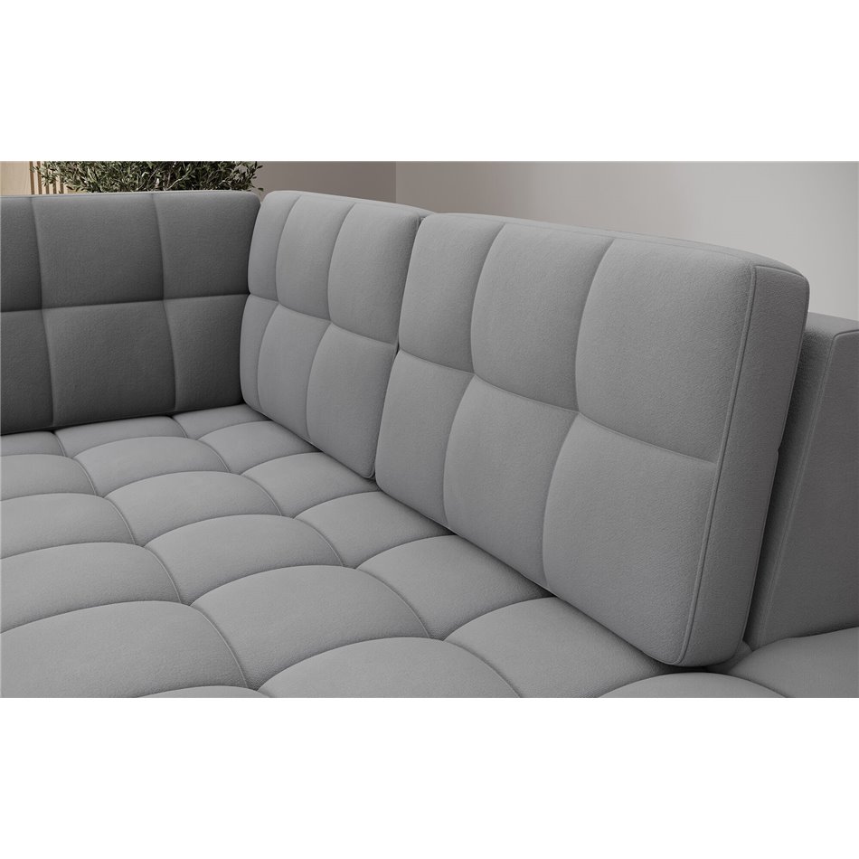 Corner sofa Elewett R, sleeping function, Sola 04, grey, H82x299x198cm