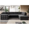 Corner sofa Elewett R, sleeping function, Sola 06, dark grey, H82x299x198cm