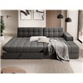 Corner sofa Elezalt R, sleeping function, Sola 06, brown, H82x240x150cm