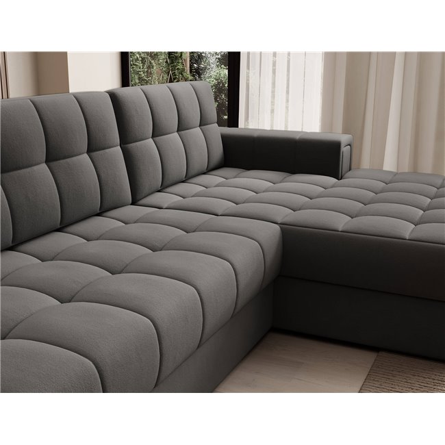 Corner sofa Elezalt R, sleeping function, Sola 06, brown, H82x240x150cm