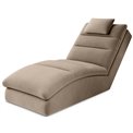 Chaise lounge chair Eltaco, Nube 20, velvet, light brown, H95x85x170cm