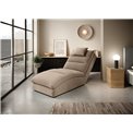 Chaise lounge chair Eltaco, Nube 20, velvet, light brown, H95x85x170cm