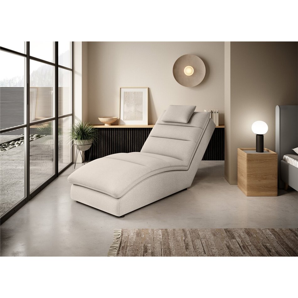 Chaise lounge chair Eltaco, Inari 22, beige, H95x85x170cm