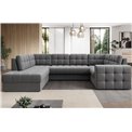 Corner sofa Elewett L, sleeping function, Sola 04, grey, H82x299x198cm