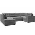 Corner sofa Elewett L, sleeping function, Sola 04, grey, H82x299x198cm