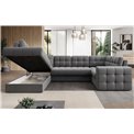 Corner sofa Elewett L, sleeping function, Sola 04, grey, H82x299x198cm
