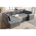 Corner sofa Elewett L, sleeping function, Sola 04, grey, H82x299x198cm