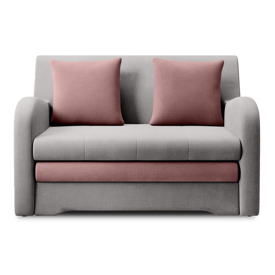 Sofa bed Elario, sleeping function, Nube 03, Nube 24, velvet, grey, H85x130x103cm