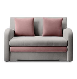 Sofa lova Elario, ištraukiama, Nube 03, Nube 24, aksomas, pilkos sp., H85x130x103cm