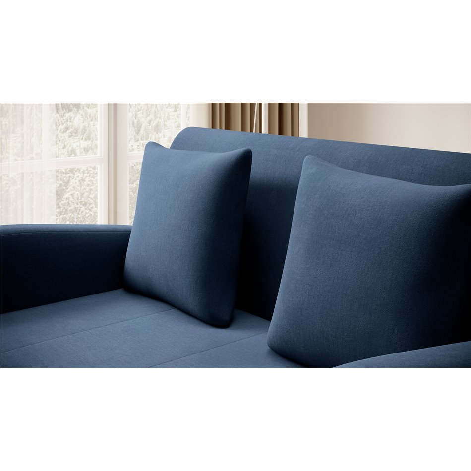 Sofa bed Elario, sleeping function, Nube 40, dark blue, H85x130x103cm