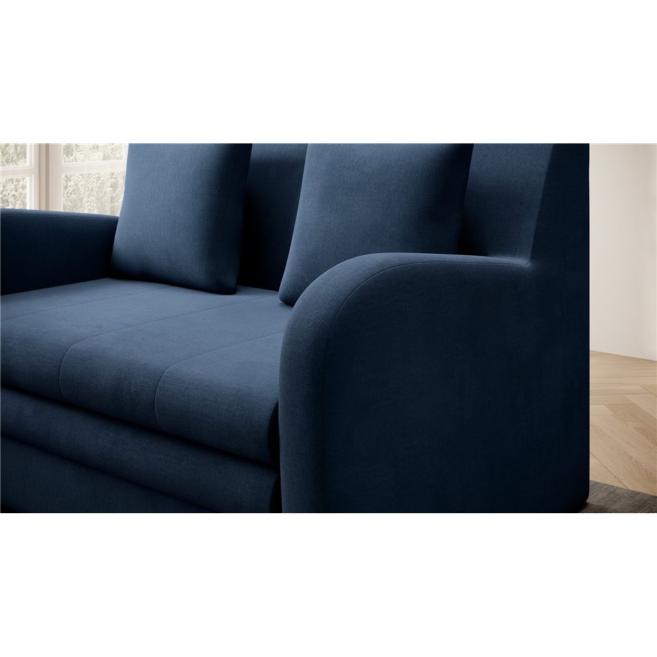 Sofa bed Elario, sleeping function, Nube 40, dark blue, H85x130x103cm