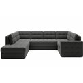 Corner sofa Elewett L, sleeping function, Sola 06, dark grey, H82x299x198cm