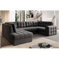 Corner sofa Elewett L, sleeping function, Sola 06, dark grey, H82x299x198cm