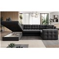 Corner sofa Elewett L, sleeping function, Sola 06, dark grey, H82x299x198cm