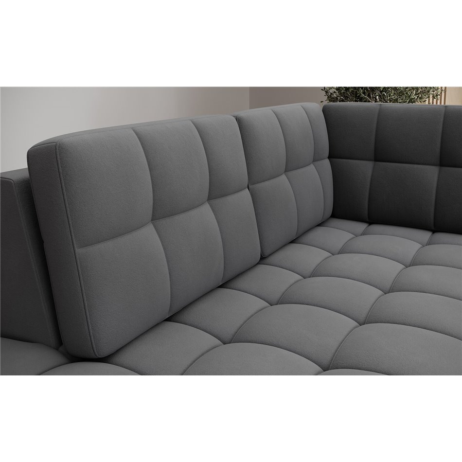 Corner sofa Elewett L, sleeping function, Sola 06, dark grey, H82x299x198cm