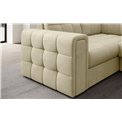 Corner sofa Elewett R, sleeping function, Monolith 04, velvet, beige, H82x299x198cm