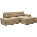 Corner sofa Elezalt R, sleeping function, Monolith 09, velvet, beige, H82x240x150cm