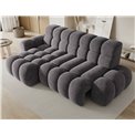 Corner sofa Eleedro L, electrically extendable, Aura 04, velvet, grey, H98x283x165cm