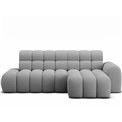 Corner sofa Eleedro R, electrically extendable, Royal 04, boucle, grey, H98x283x165cm