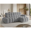 Corner sofa Eleedro R, electrically extendable, Royal 04, boucle, grey, H98x283x165cm