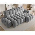 Corner sofa Eleedro R, electrically extendable, Royal 04, boucle, grey, H98x283x165cm