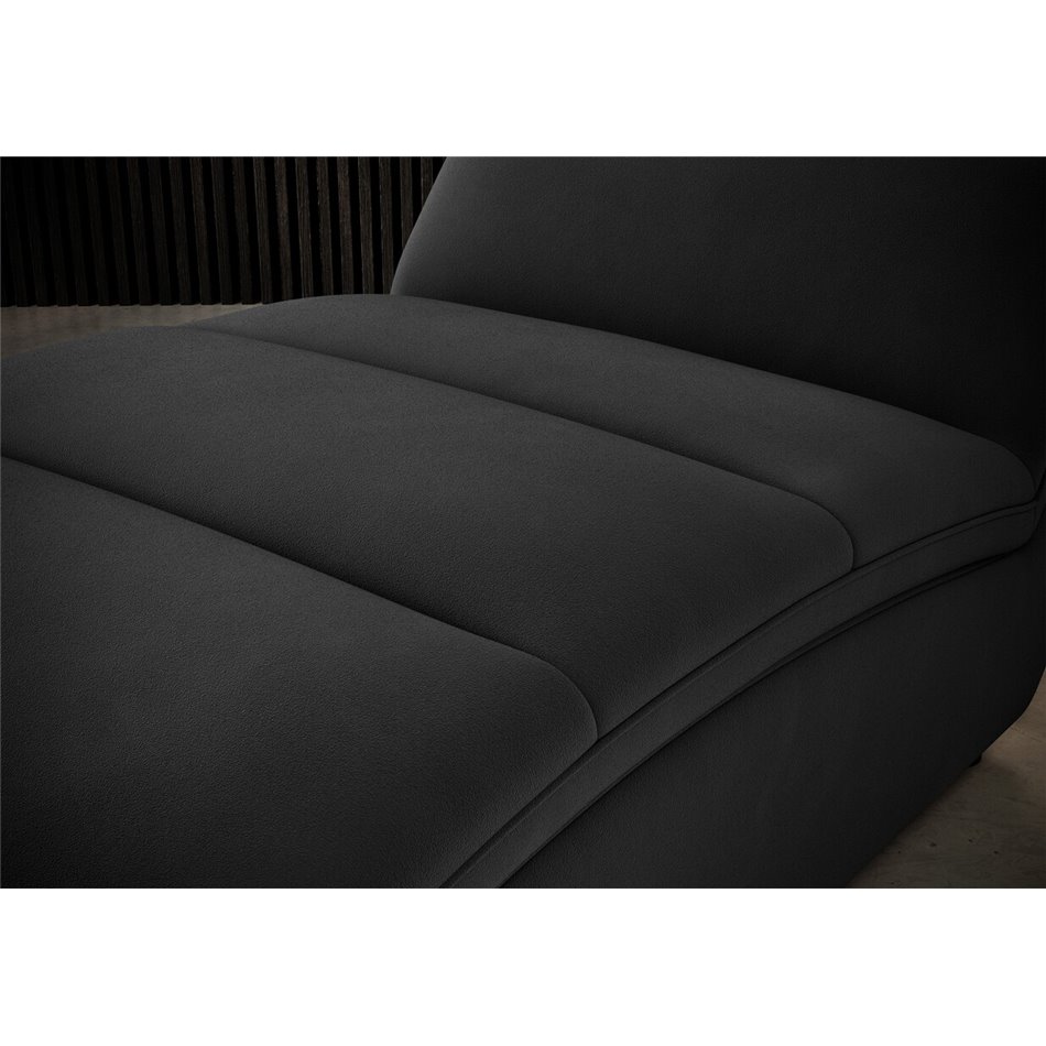 Chaise lounge chair Eltaco, Nube 06, velvet, dark grey, H95x85x170cm