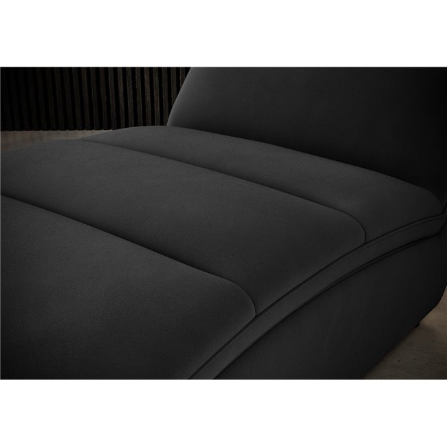 Chaise lounge chair Eltaco, Nube 06, velvet, dark grey, H95x85x170cm