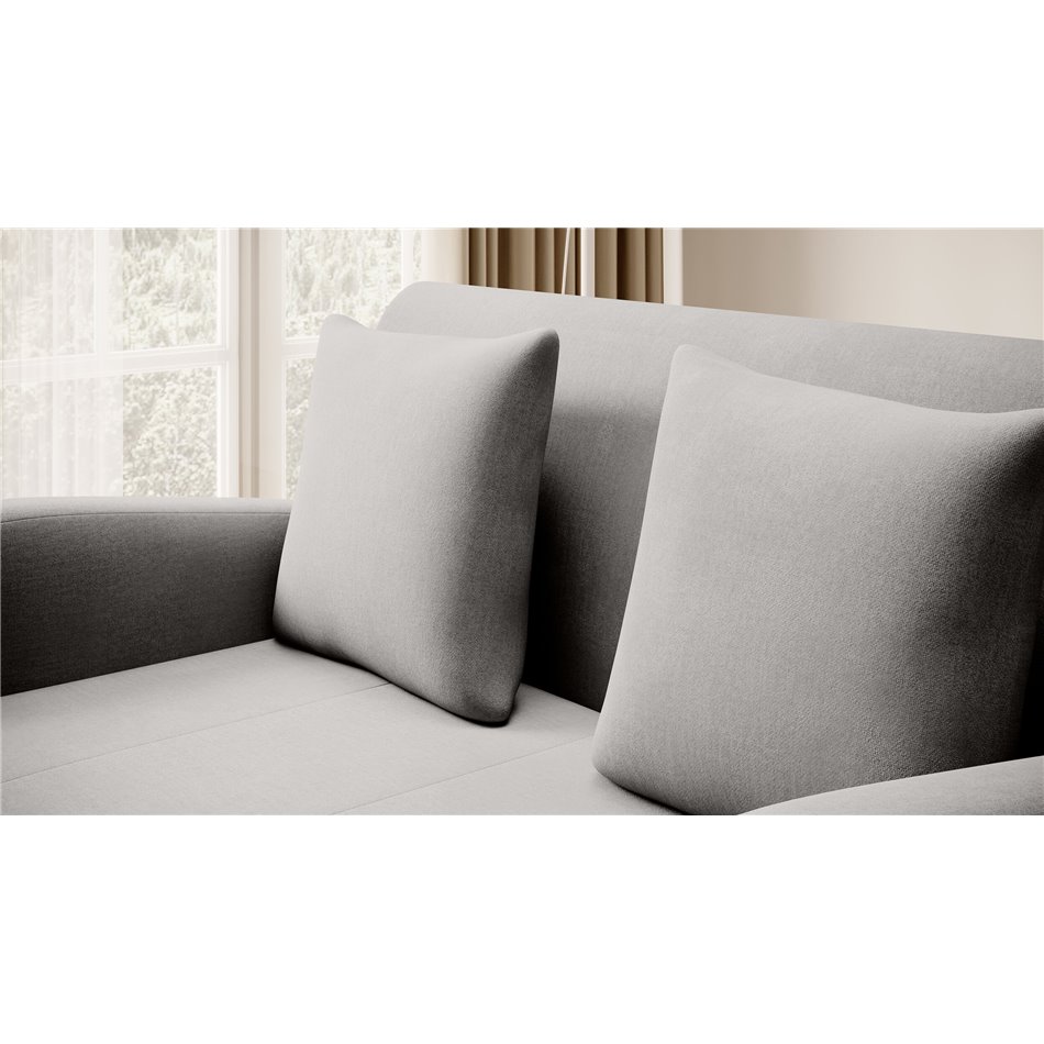 Sofa bed Elario, sleeping function, Nube 03, velvet, grey, H85x130x103cm