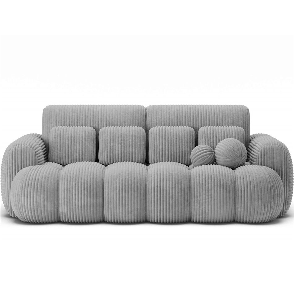 Sofa bed Elcotonn, sleeping function, Modullo 03, grey, H105x256x119cm