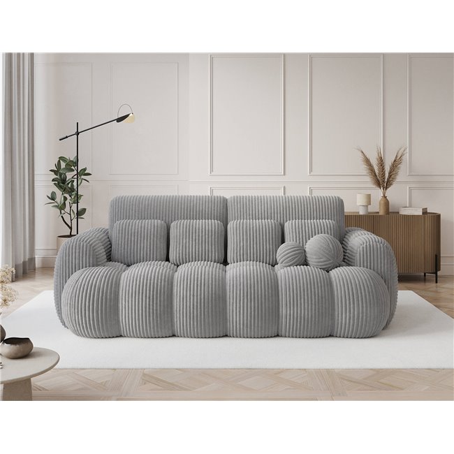 Sofa bed Elcotonn, sleeping function, Modullo 03, grey, H105x256x119cm