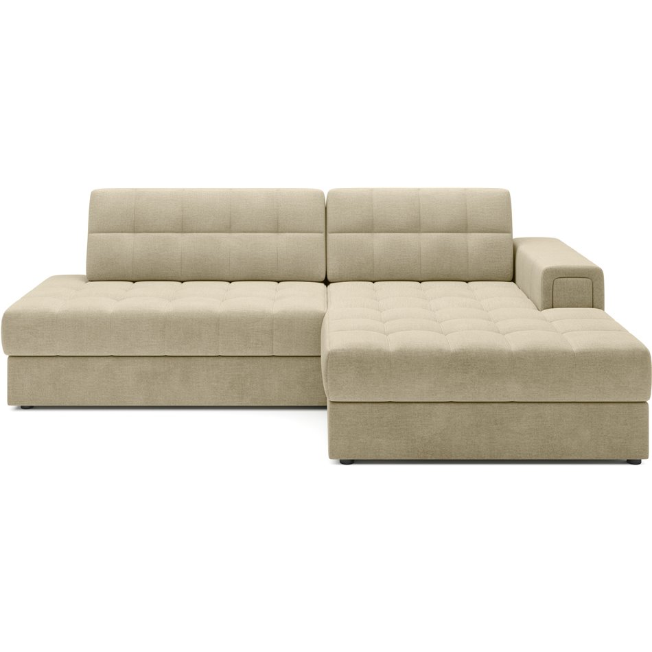 Corner sofa Elezalt R, sleeping function, Monolith 04, velvet, beige, H82x240x150cm