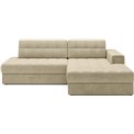 Corner sofa Elezalt R, sleeping function, Monolith 04, velvet, beige, H82x240x150cm