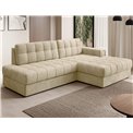 Corner sofa Elezalt R, sleeping function, Monolith 04, velvet, beige, H82x240x150cm