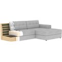 Corner sofa Elezalt R, sleeping function, Monolith 04, velvet, beige, H82x240x150cm