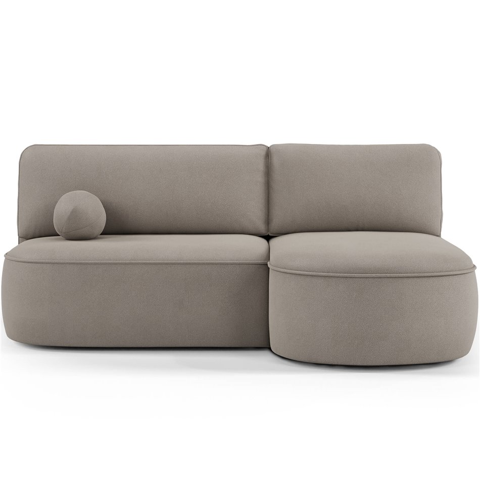 Corner sofa Elivosa R, sleeping function, Sola 18, beige, H93x220x144cm