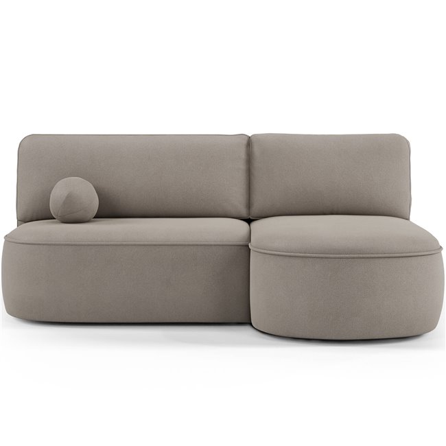 Corner sofa Elivosa R, sleeping function, Sola 18, beige, H93x220x144cm