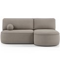 Corner sofa Elivosa R, sleeping function, Sola 18, beige, H93x220x144cm