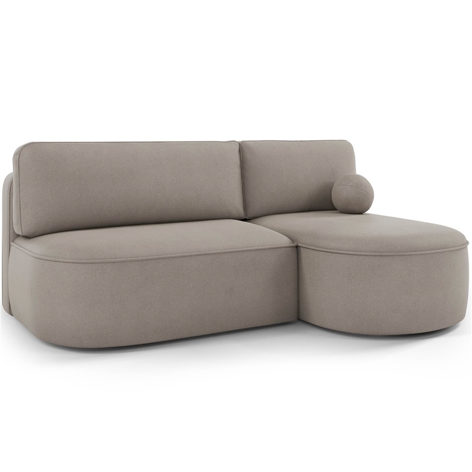 Corner sofa Elivosa R, sleeping function, Sola 18, beige, H93x220x144cm