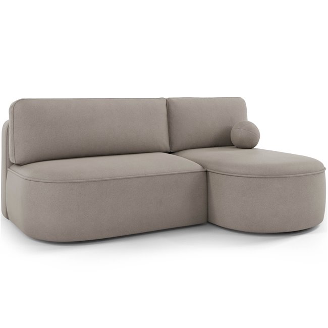 Corner sofa Elivosa R, sleeping function, Sola 18, beige, H93x220x144cm